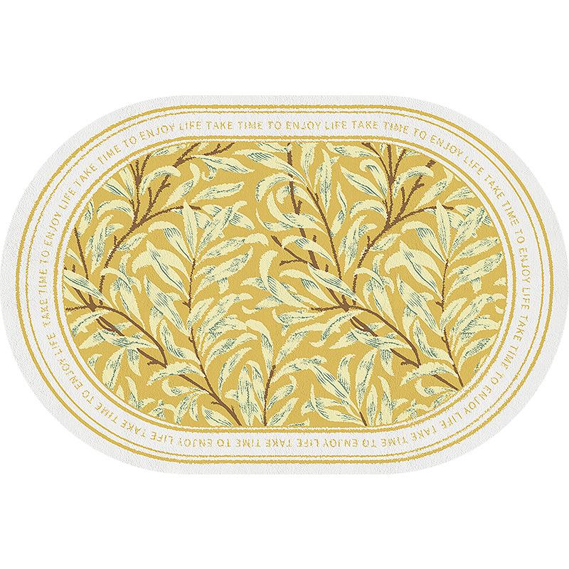 

Американский Ретро Овальный Коврик для Ванной Комнаты Спальня Дом Гостиная Ковер Туалет Душ Коврик для Ванной Противоскользящий Впитывающий Настраиваемый Придверный Коврик 40x60cm