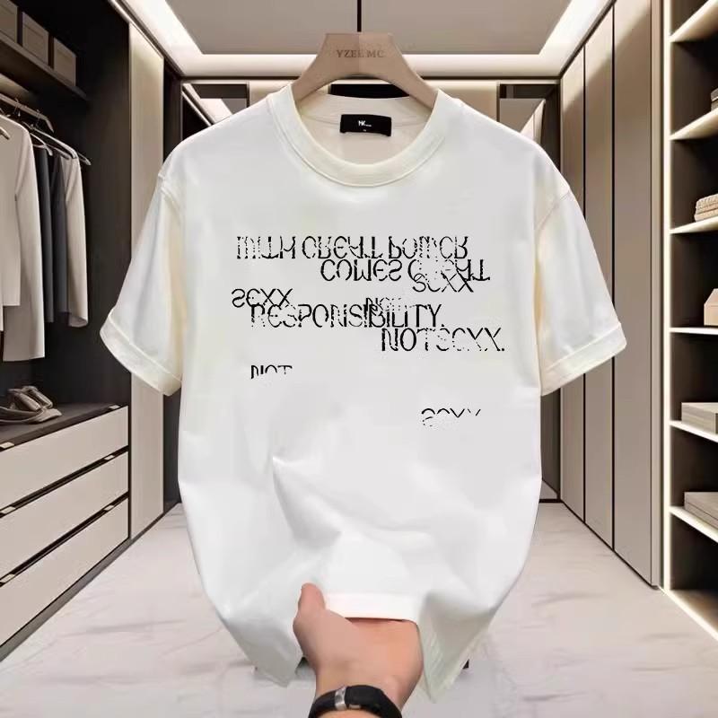Trendy Brand Short-Sleeved Pure Cotton Men'S Printed T-Shirt Trendy Men'S And Women'S Versatile Round Neck T-Shirt Men'S
