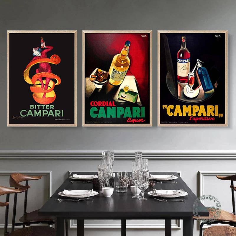 Poster Vintage Alcol Cucina Pubblicità Bevande Arte da Parete Immagini HD Pitture su Tela e Stampe Soggiorno Casa Senza Cornice