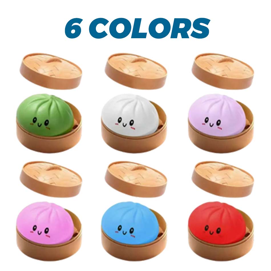 Colorful Simulated Dumpling Squishy Relaxing  Antistress Enhance Happiness Rebound Squeeze  Toy