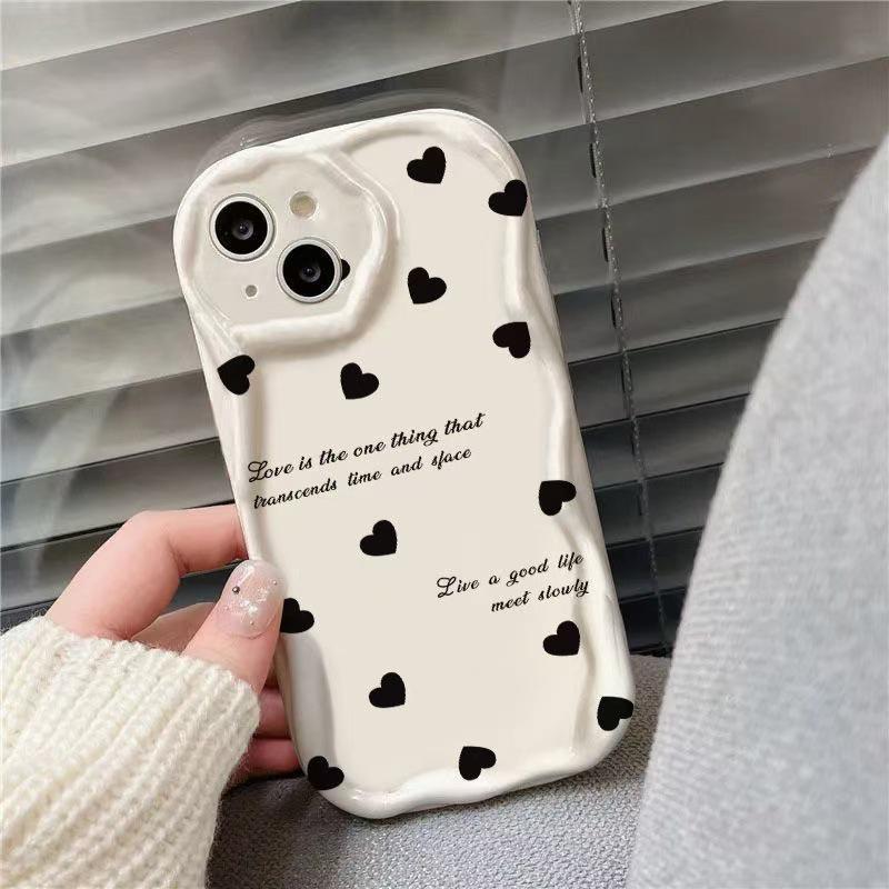 Englische Liebe Herz iPhone Hülle für 14, 15 Pro, 16 Pro Max, & 17 Air