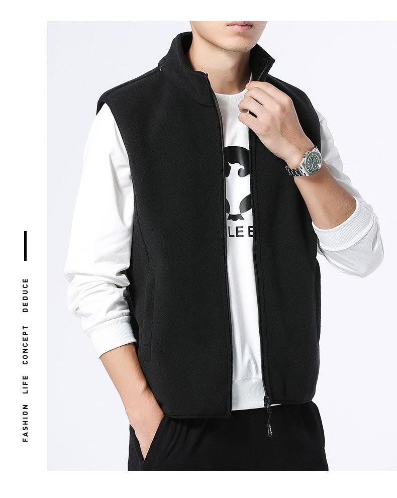 Herren Fleece-gefütterte ärmellose Weste - Herbst/Winter lässige Sport-Außenbekleidung