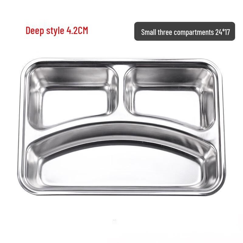 Abay Stainless Steel 4-Compartment Lunch Tray