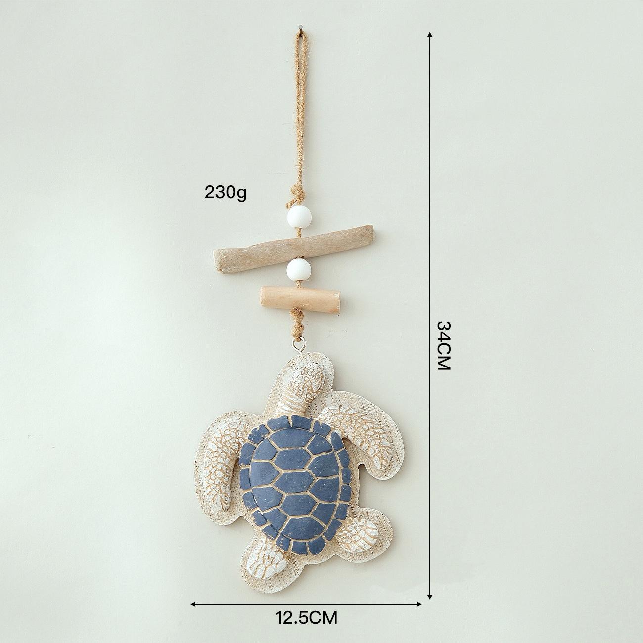 

Mediterranean Wooden Sea Turtle Pendant Hanging Wall Decoration Vintage Living Room Ocean Beach Theme Restaurant Bar Wall Decor