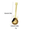 Stainless Steel Guitar Coffee Teaspoons Colorful Dessert Spoon Musical Guitar Demitasse Spoon for Mixing Dessert Ice Cream