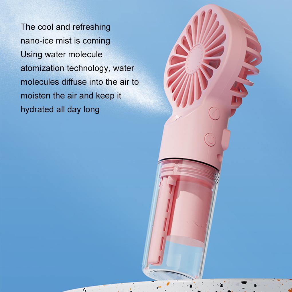 Handheld Mini Air Conditioner Fan Portable Silent Humidifying Fan For Dry Skin Fan With Humidifier