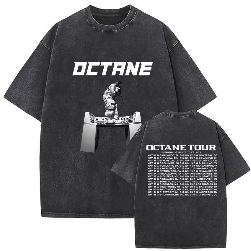 Vintage Washed Don Toliver Octane Album Merch T Shirt Unisexs Women Hip Hop Oversized Gothic Tshirt Tshirts Streetwear