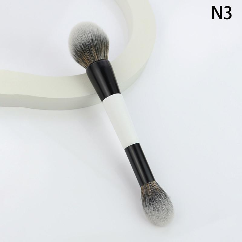1/4Pcs Multi-Functional Foundation Makeup Brush Double-Ended Contour Brush For Beauty Blending Liquid Powder Concealer Cream