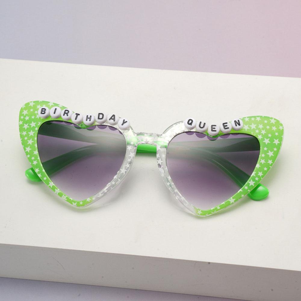 Fashion Party Decor Sunglasses Comfortable Gradient Sun Glasses Star Heart Sunglasses Versatile  Letter Eyewear For Driving