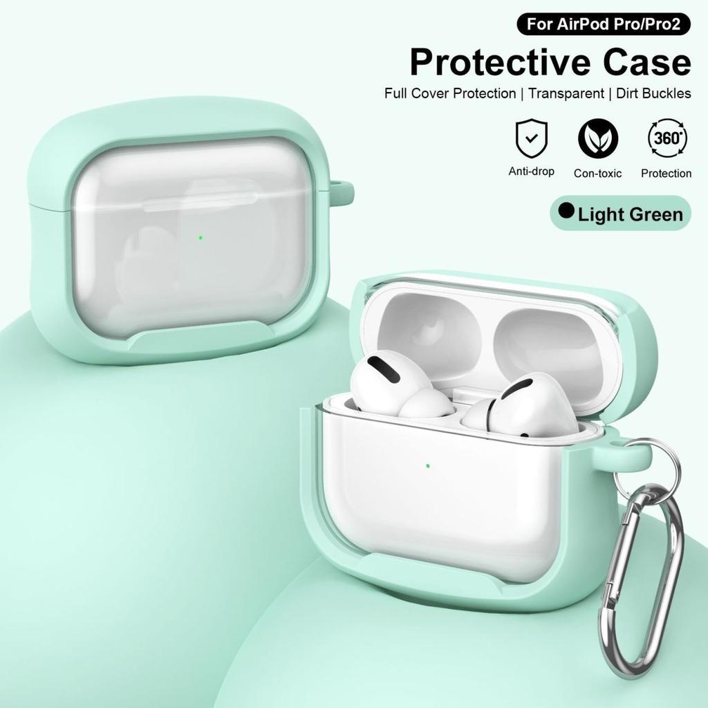2-in-1, solid color frame, suitable for AirPods1/1st generation protective case, Apple Pro/1 wireless bluetooth headset.