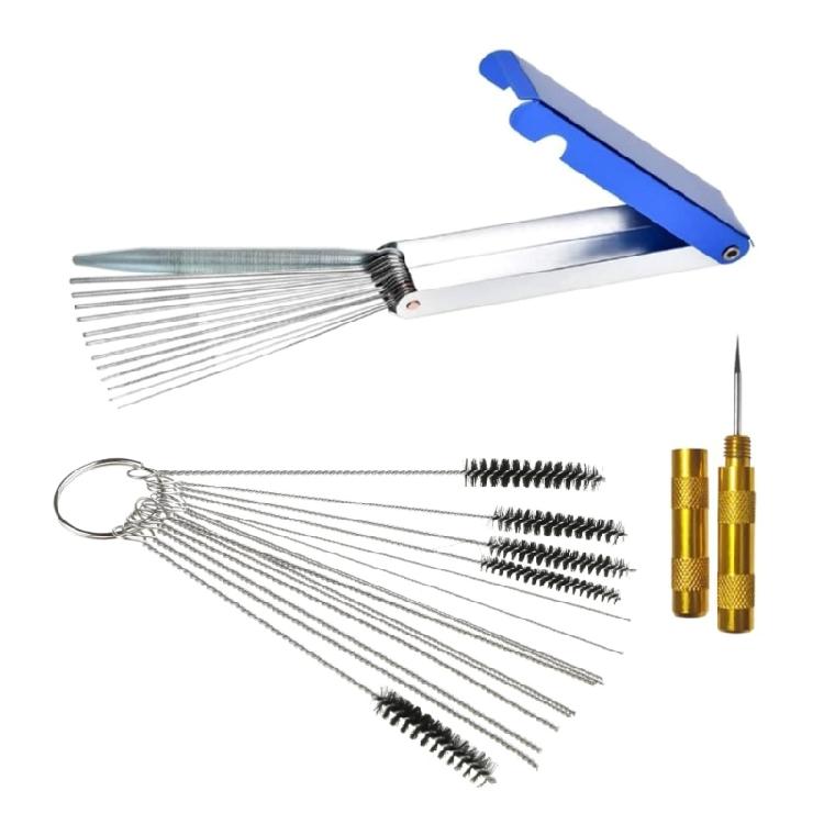 Carburetor Cleaning Tool Carbon Dirt Jet Remove Brushes Needle Carb Jet Cleaner