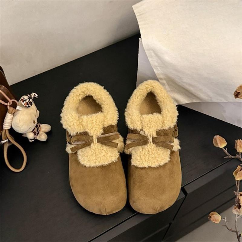 

Ретро Обувь, Женские Снегоступы на Толстой Подошве, Новые Теплые Хлопковые Ботинки с Флисом 35 хаки