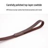 Genuine Leather Cowhide Dog Leash for Medium/Large Breeds - Retriever, Collie, Bulldog, Husky