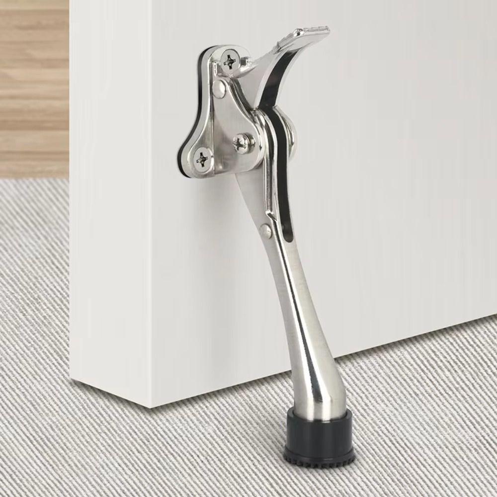 Heavy Duty Foot-Operated Door Stopper Adjustable Wall Mounted Door Holder  Home