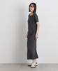 Neck Ribbed Cut Dress for Size 023 [Nano Universe] Layered-Like Women, F, Charcoal, 673-6119323