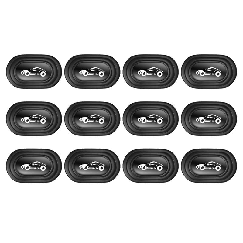 12-teilige Autotür-Pufferpads: Stoßabsorbierende Silikonpuffer mit Kleberückseite - Geräuschreduzierungs- & Anti-Klapper-Set