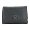 Used Tri-fold Wallet Anagram C821S33X01 Vertical Wallet Small Leather Black Brown Compact