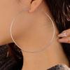 GEMCHIC Women's Classic Large Hoop Earrings Titanium Steel Light Luxury High Sense Stainless Steel Exaggerated Stud Earrings