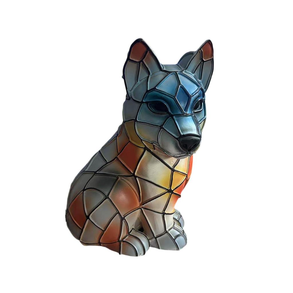 Hunde Serie Kunst Nachtlicht, Französische Lampe, Corgis Lampe, Gebeiztes Resin Tischnachtlicht, LED Niedlicher Haustiertisch, Vintage Tier Home Decor