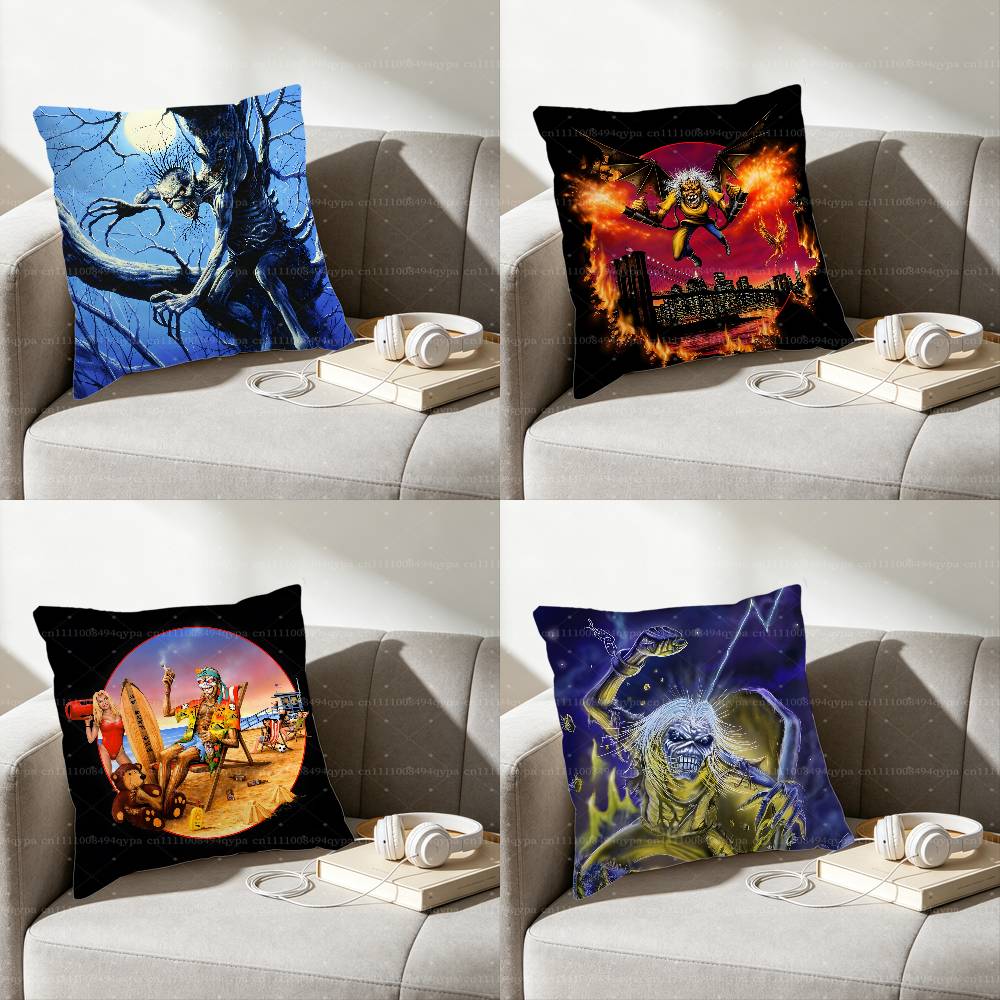 IIron Maiden Senjutsu Square Cushion Pillow Case Sofa BedroomLiving Room Backrest Multiple Sizes Washable Covers