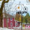 Outdoor Garden Welcome Stake Outdoor Flower Windmills Bicycles Wind Spinner Garden Yard Lawn Windmills Decorations