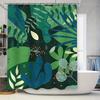Rideau de douche Verdure Décor de bain avec motif Feuille pour Ensemble de décoration de salle de bain Blanc Bleu Vert Rouge