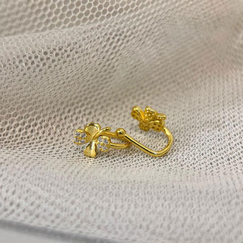 

Свежие Четырехлистный клевер ушные клипсы без прокалывания ушей евангельские серьги темперамент студент