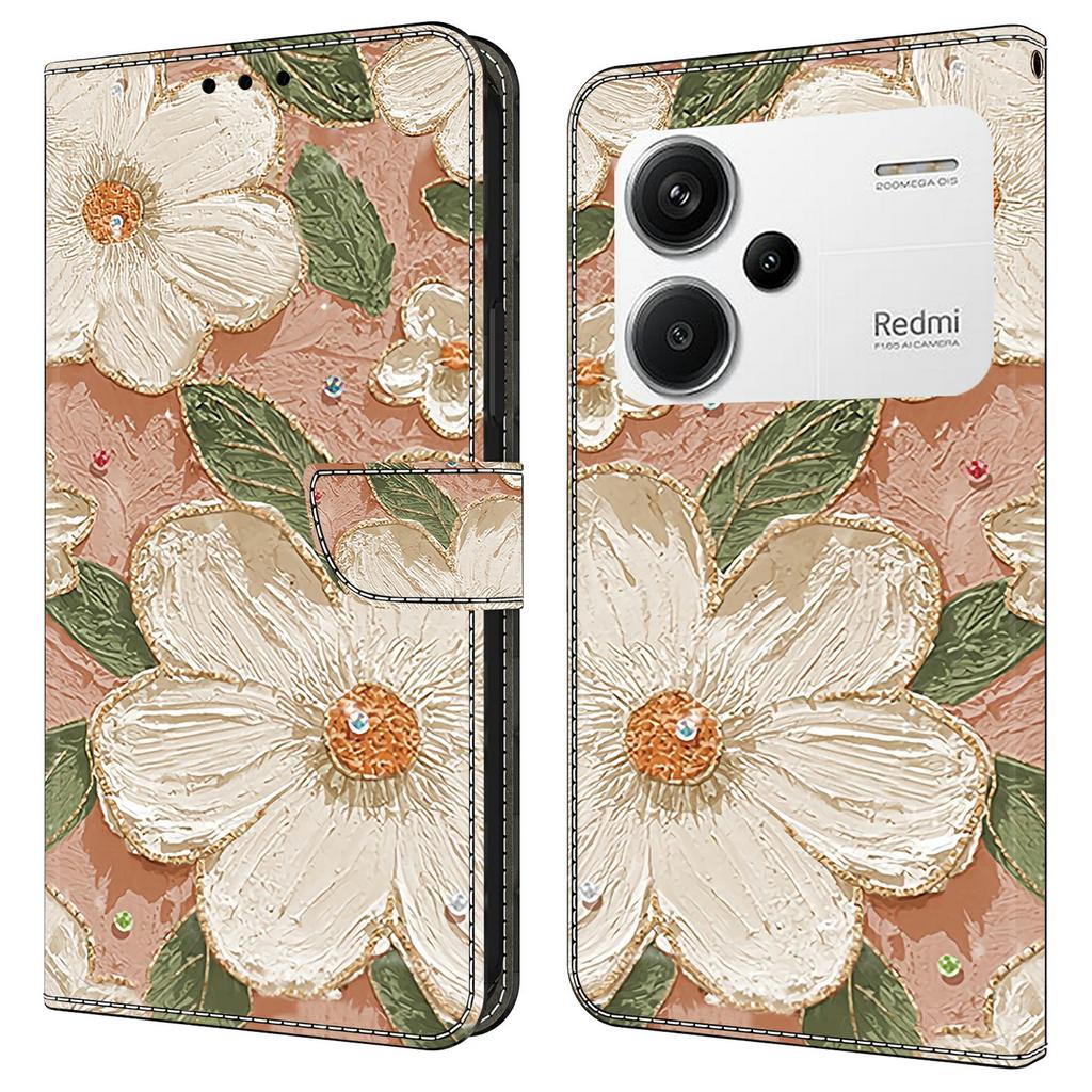 For Xiaomi Redmi Note 13 Pro+ 5G Case Pattern Printing Anti-Drop Leather Flip Wallet Phone Cover