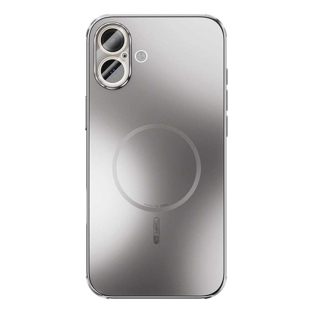 

ABEEL For iPhone 16 Magnetic Case TPU PC Cooling Matte Phone Back Cover with Lens Film Titanium Grey