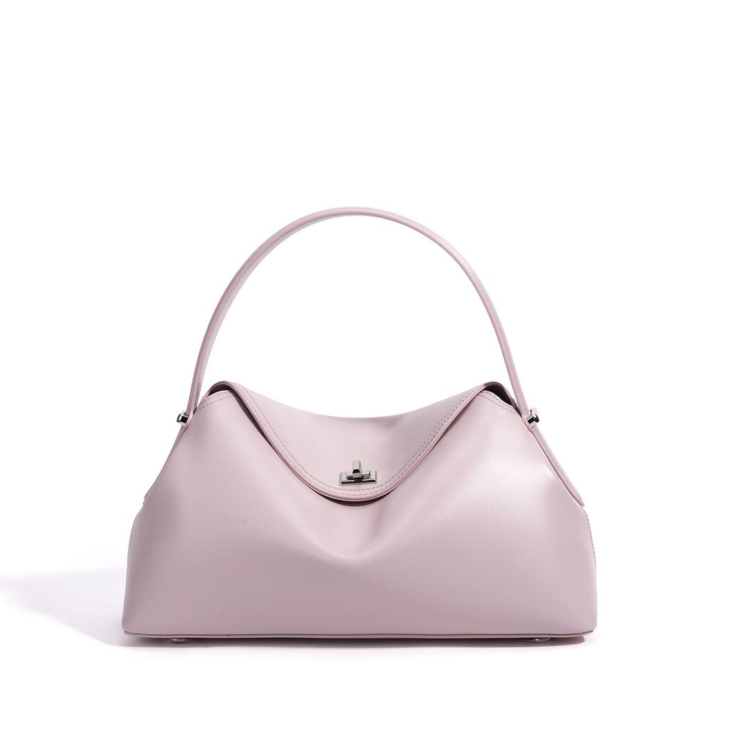 Designer genuine leather handbag, large capacity, simple and elegant, underarm shoulder commuter bag, hand-held crossbody bag