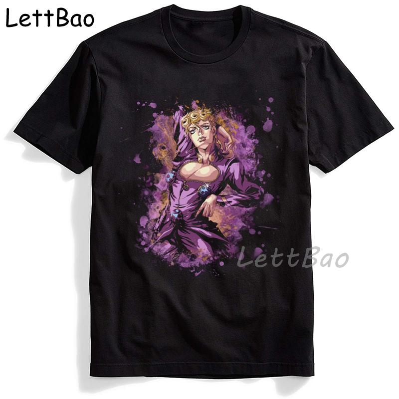 Jojos Bizarre Adventure Printed T Shirt Men Japanese Anime Male Tshirt Short Sleeve Funny