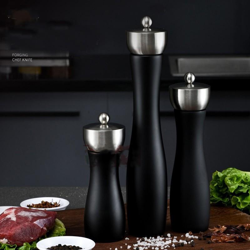 304 Stainless Steel Pepper Salt Mill,manual Adjustable Ceramic Grinder In 5/6/8 Inch For Kitchen 5 Inch