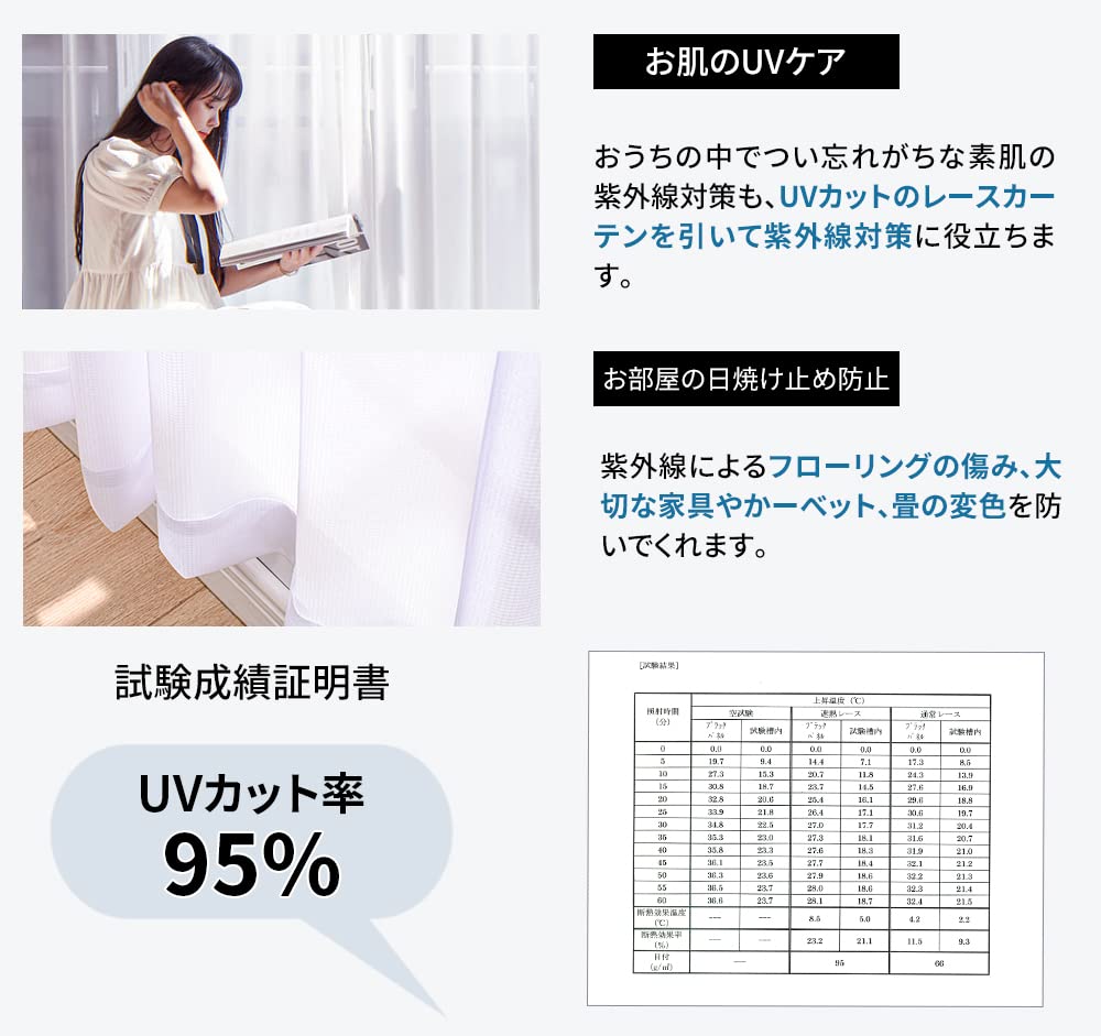 OKUYOSHI Opaque Mirror Lace Curtains Wide x 133cm Set of Blocks out views from the provides blocks out UV protects from keeps things cool and and is