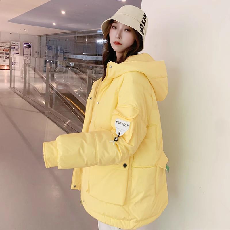 Damen Oversized Kurzer Daunen-Baumwollmantel - Trendige Herbst/Winter Oberbekleidung 2025