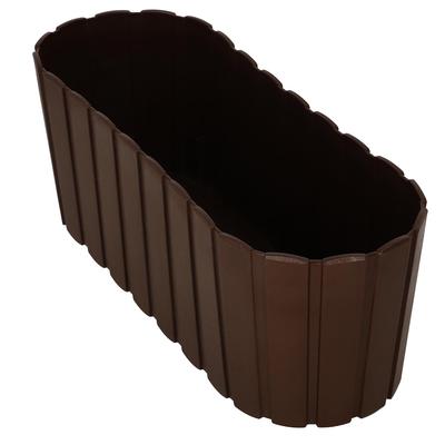 Oblong Flower Pot Box For Flowers And Herbs For Balcony Or Terrace Brown 40Cm