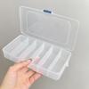 5/6grid Clear Jewelry Storage Box Multipurpose Bead Pills Hair Clip Container Box Dustproof Plastic Case Home Organizer Supplies