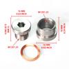M12x1 25 Hex Socket Exhaust Pipe Nut Plug Stainless Steel with Gasket Automotive Parts Step Nut Plug