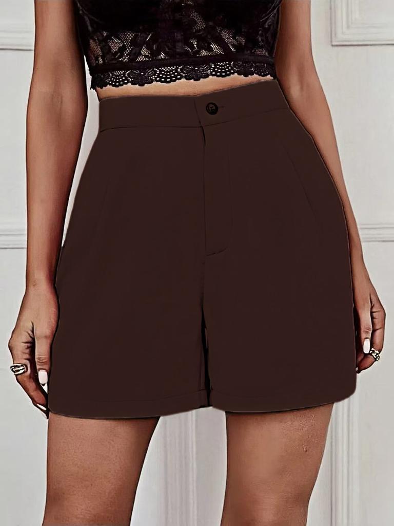 Women High Waist Wide Leg Casual Shorts Summer
