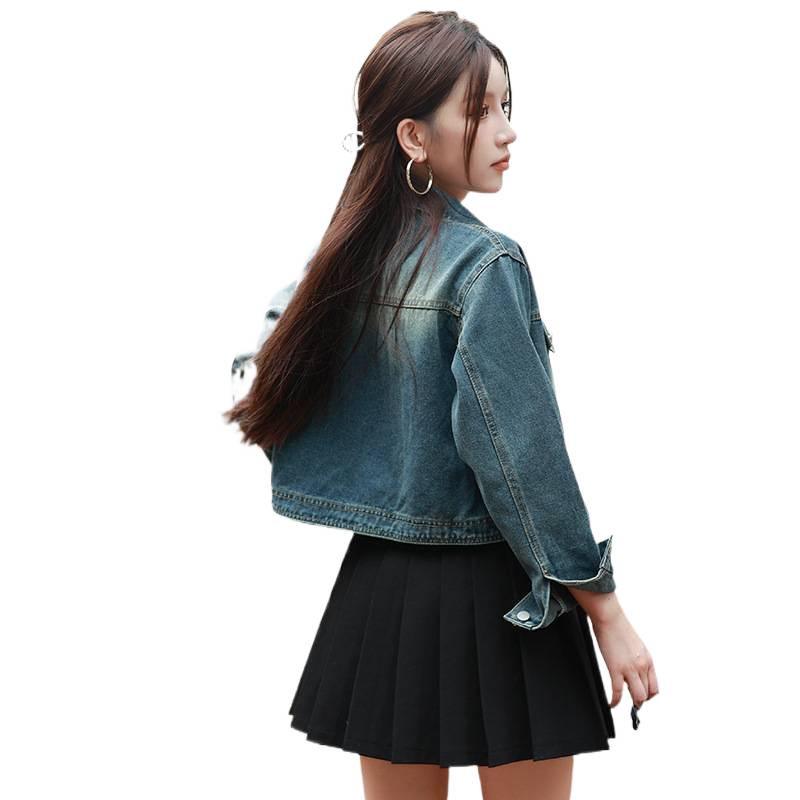 Korean-Style Trendy Layered Retro Loose-Fit Women's Denim Jacket