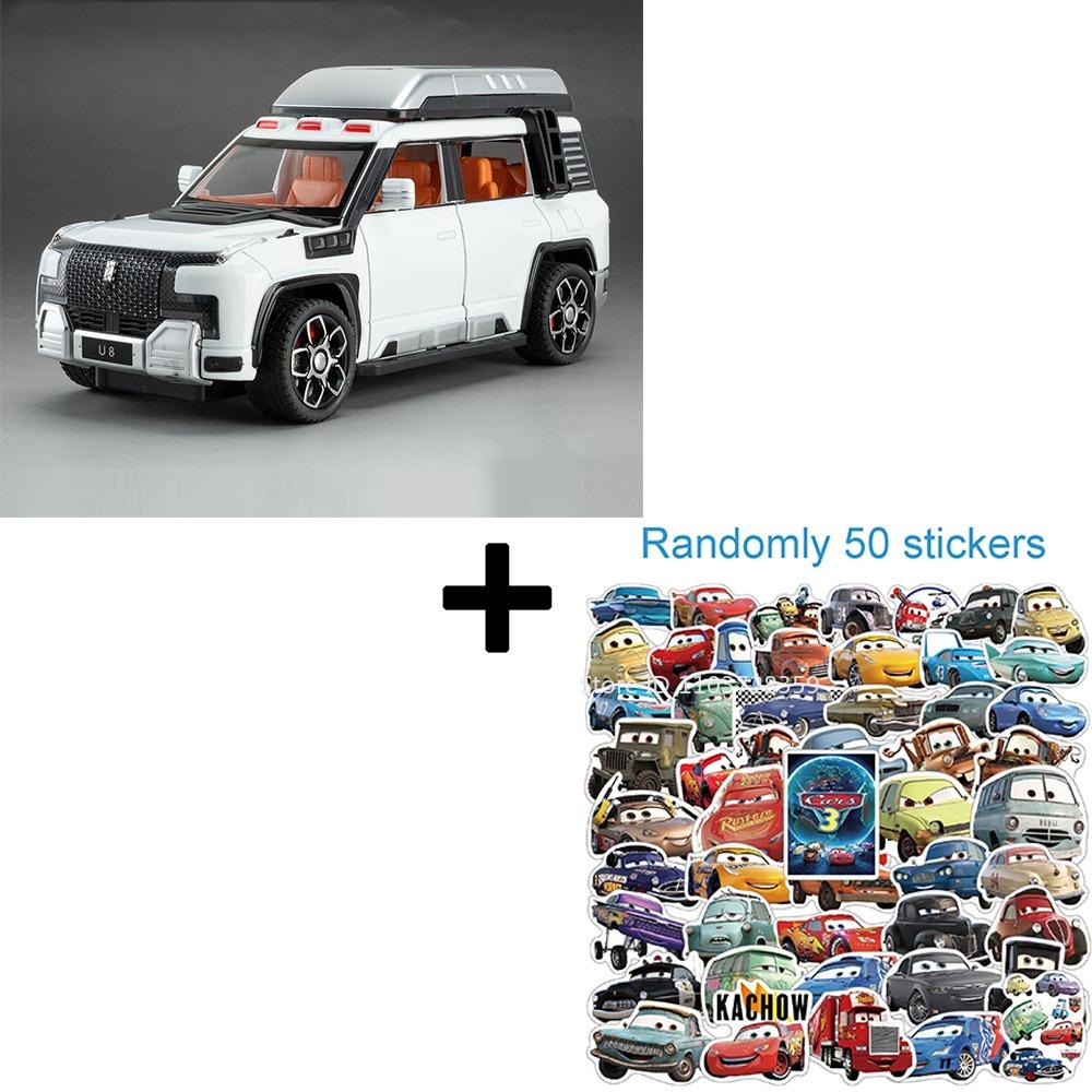 1:24 Modelli Giocattolo BYD YANGWANG U8 Auto Lega Pressofusa Veicoli Fuoristrada Suono Luci Porte Apribili Riavvolgimento Giocattoli Auto per Ragazzi Regali