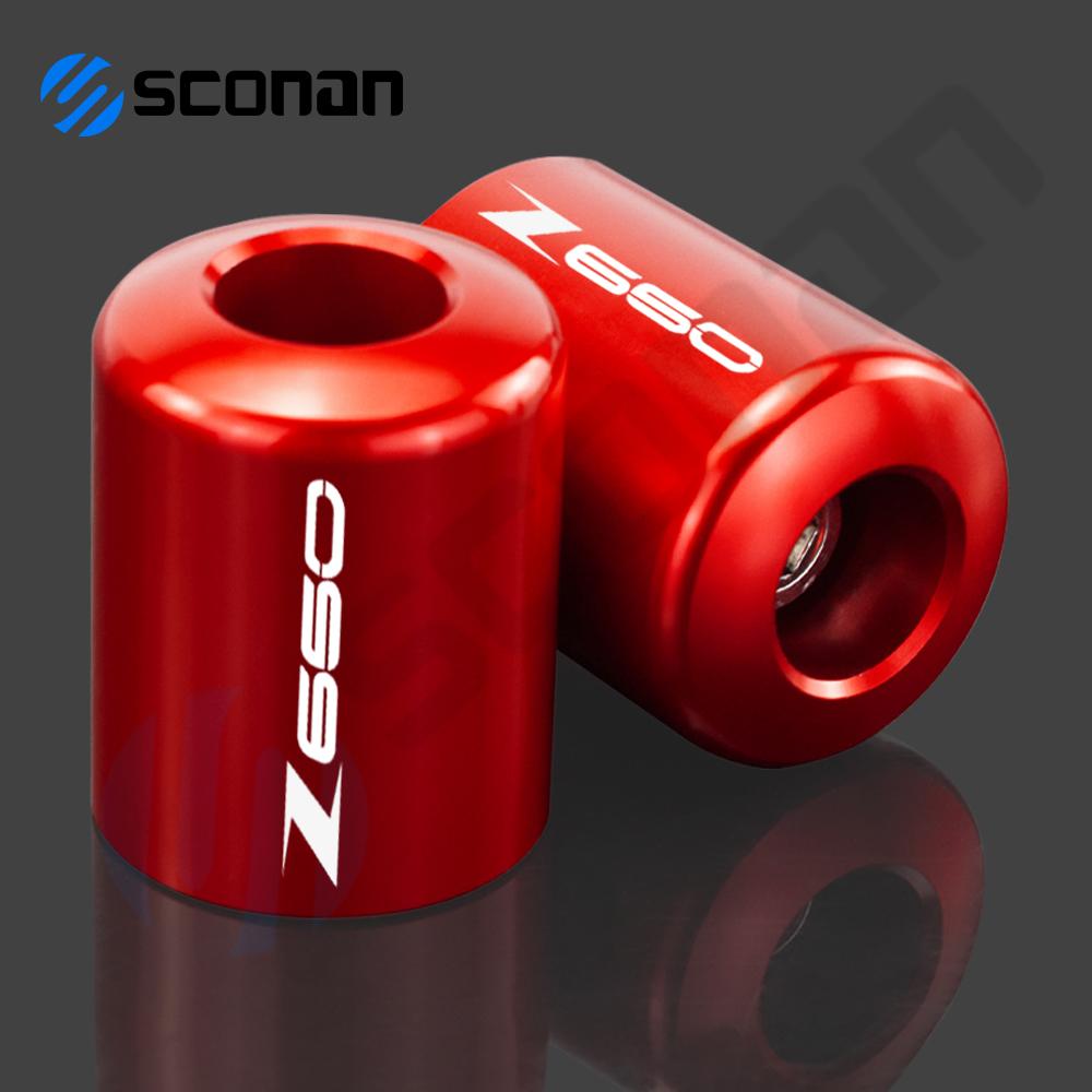 Motorcycle Accessories For KAWASAKI Z650 Z 650 All Year CNC Aluminum Handlebar Grips Handle Bar Cap Ends Plugs End