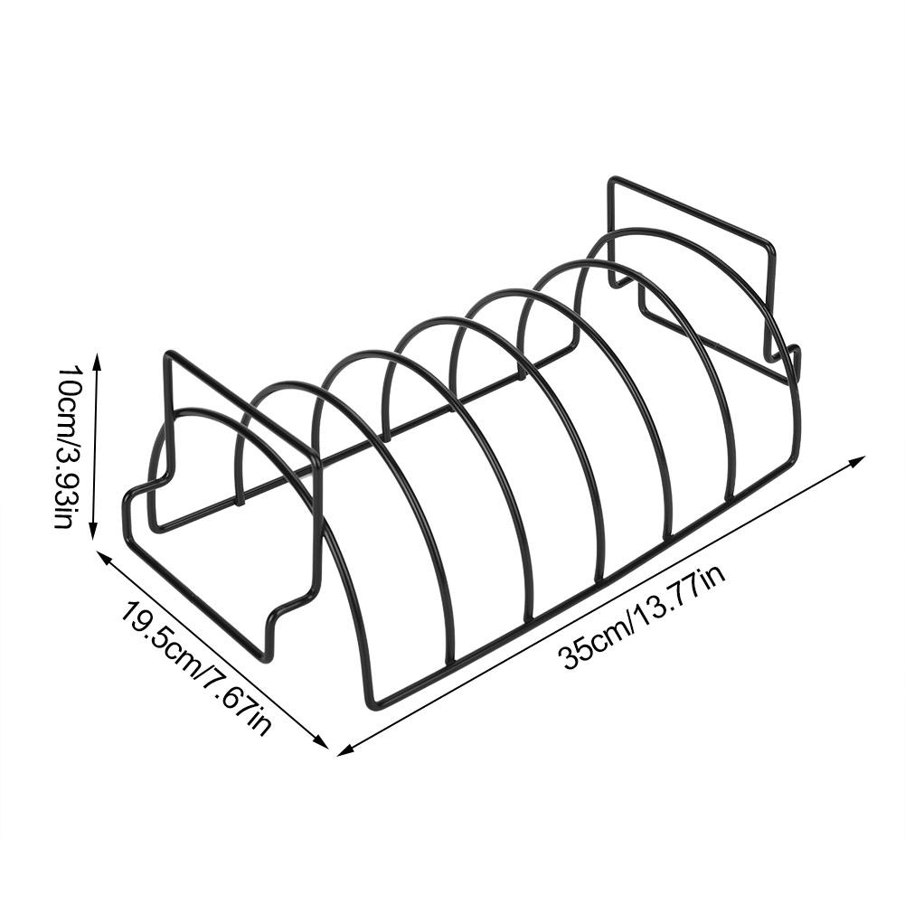 Outdoor Metal BBQ Tools Steak Holders Rib Rack Grilling Kitchen Tool