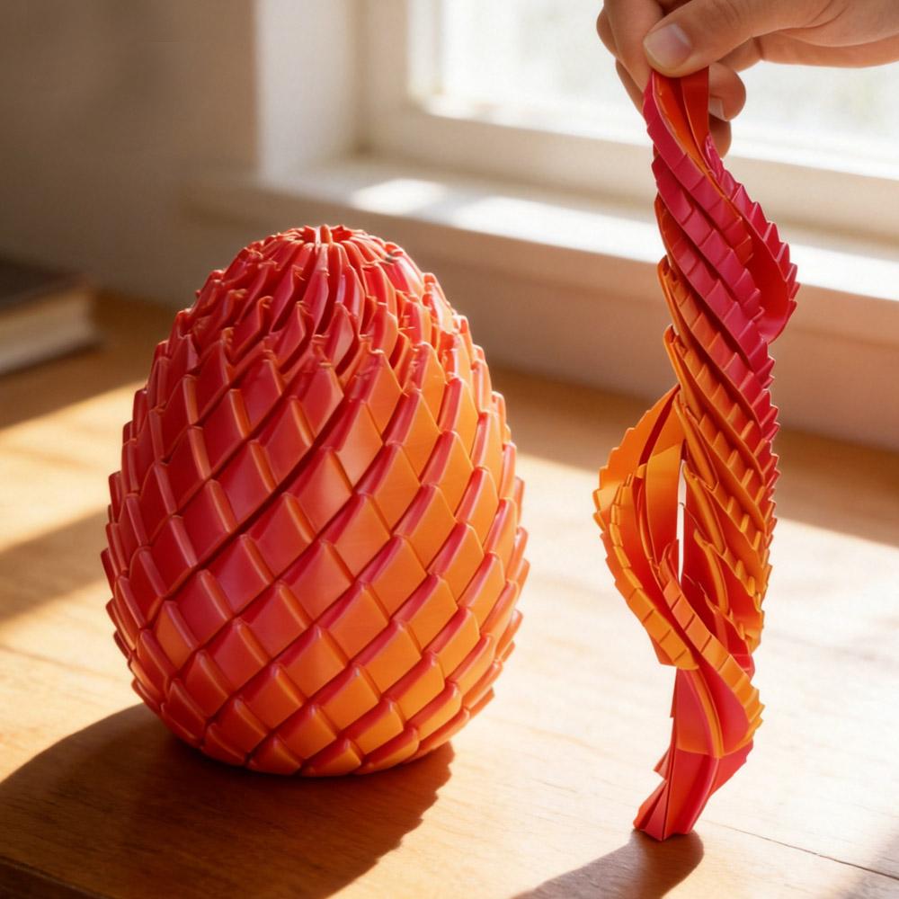 3D Printed Dragon Egg Sensory Transformable Anti-Anxiety Stress Relief Decompression For Teens Adults Office