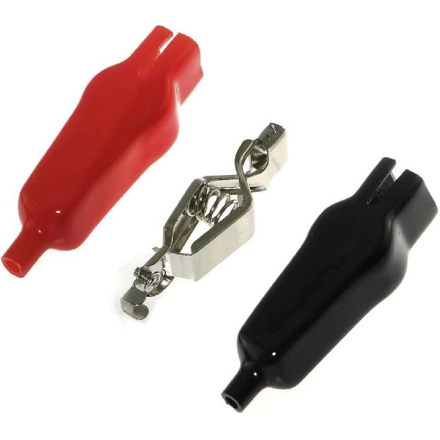 8er-Pack 20A Isolierte Krokodilklemmen Elektrischer Stromkreis Test Test Krokodilklemmen(4 Rot+4 Schwarz)