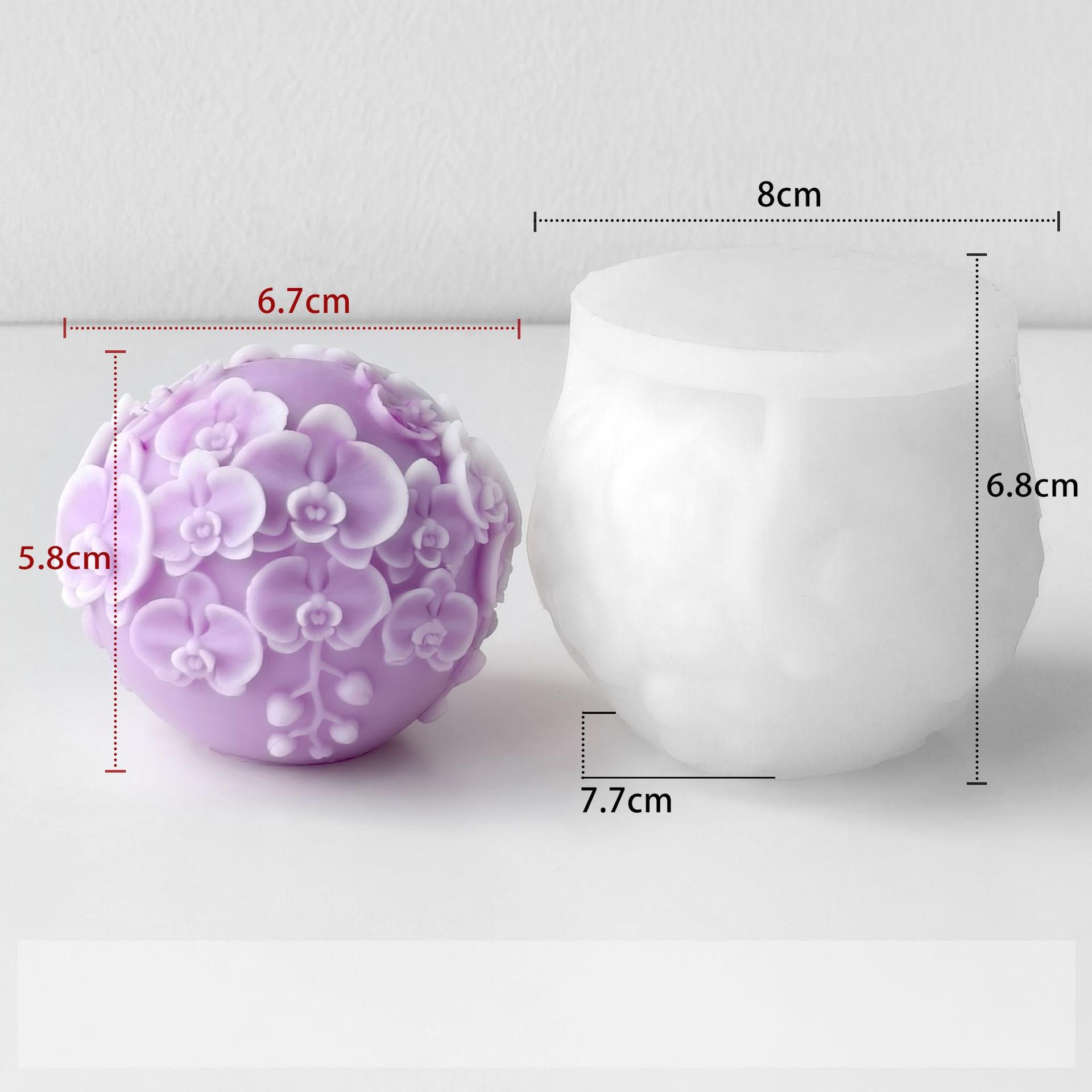 

3D Flower Ball Candle Silicone Mold Rose Daisies Flower Sphere Scented Candle Plaster Soap Molds DIY Valentine s Day Decor
