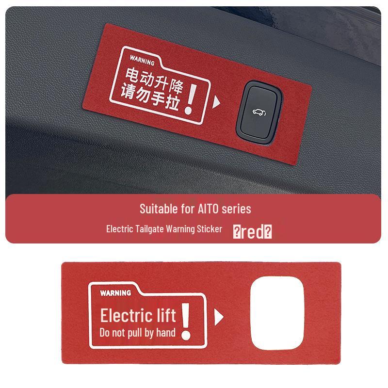 AITO M8 M9 New M7 Electric Tailgate Warning Sticker - Car Modification Accessory