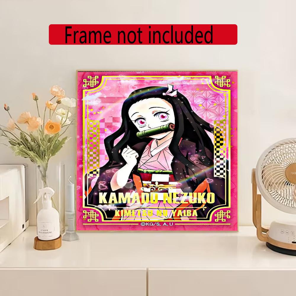 Nezuko Kamado Collage 5D Diamond Painting Round Diamond Rhinestones Mosaic Diamond Embroidery Wall Paintings Rhinestones Gift Frameless