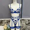 Embroidered Patchwork Lace Straps For Fun Lingerie Set Underwear