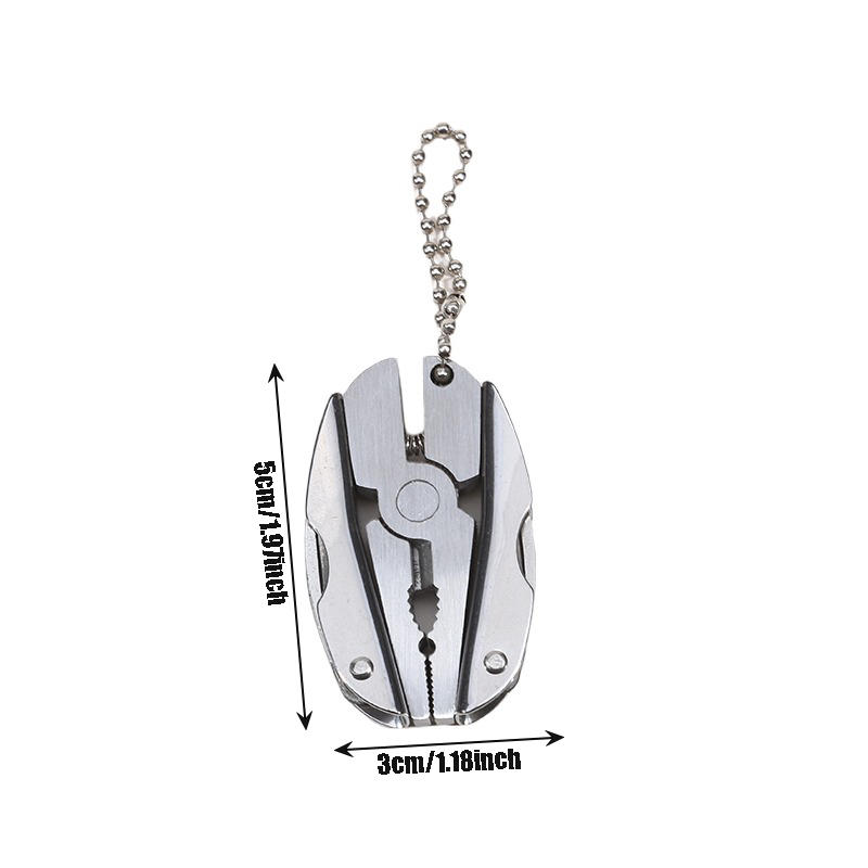 Tragbares Multifunktions-Klapp-Taschenwerkzeug Zange Schlüsselanhänger Schraubendreher Kompaktes Design Multi-Tool-Integration für Reparaturen Tägliches Tragen mit einfacher Aufbewahrung