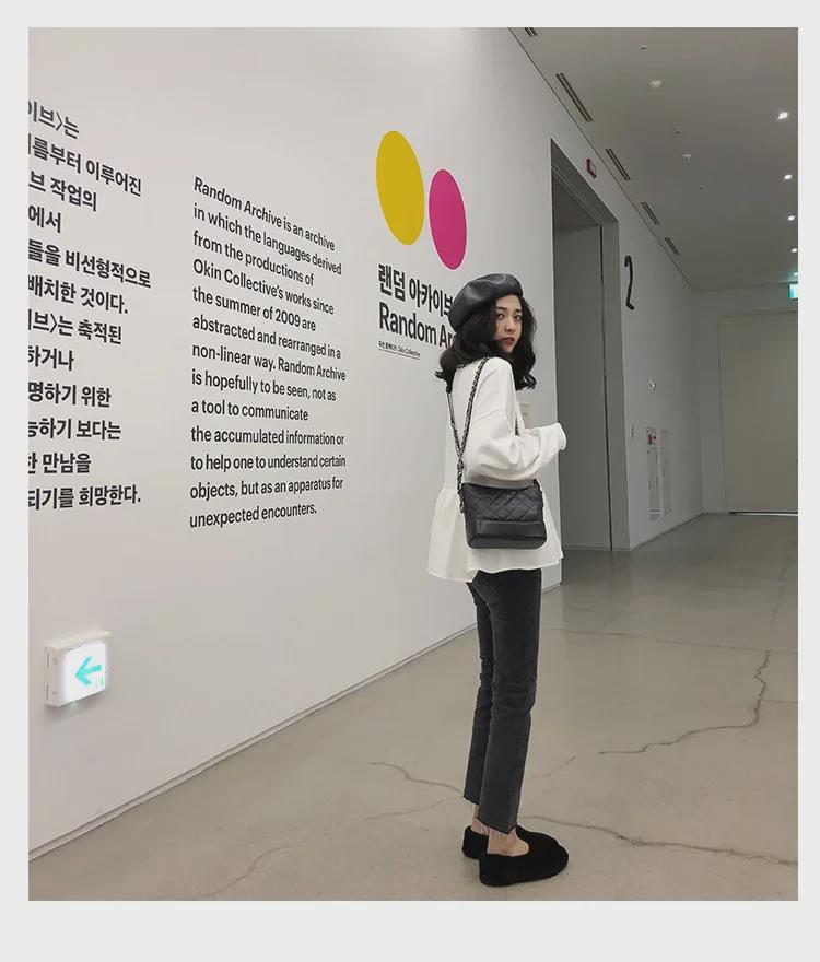 2023 Autumn Korean Women's Loose Casual Long-Sleeve Solid Color T-Shirt Sweater Trend